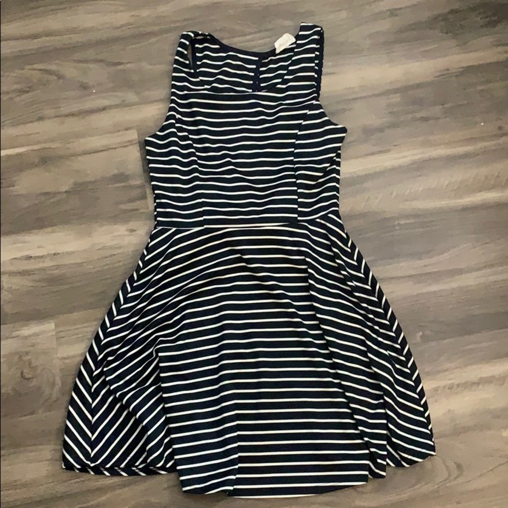 Navy striped sundress